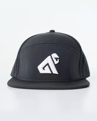 Black Primis Flat Brim Cap, front studio-product
