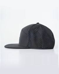 Black Primis Flat Brim Cap, side studio-product