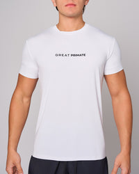 White Bamboo Casual Slim Fit, front on-model
