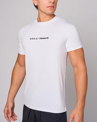 White Bamboo Casual Slim Fit, three-quarter on-model